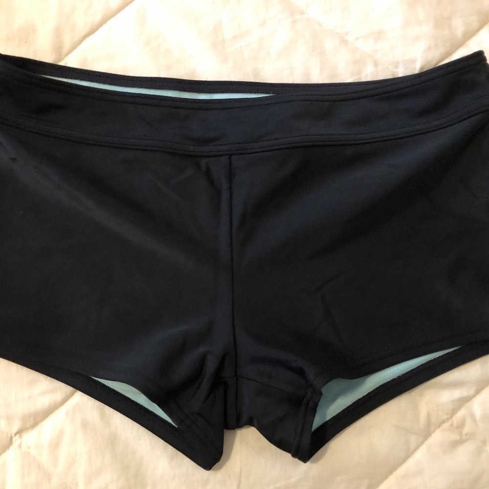 Prana boy-short swim bottoms, Size Medium, black